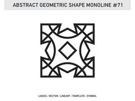 Abstract Geometric Monoline Lineart Line Vector Shape Free