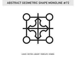 Abstract Geometric Monoline Lineart Line Vector Shape Free