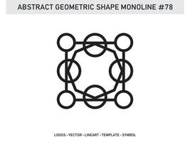 Abstract Geometric Monoline Lineart Line Shape Free Vector