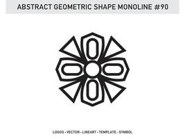 Ornament  Geometric Shape Monoline Abstract Line Free Vector