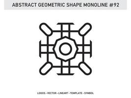 Geometric Lineart Line Shape Monoline Abstract Vector Design Free