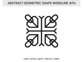Geometric Lineart Line Shape Monoline Abstract Vector Design Free