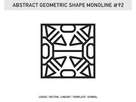 lineart geométrico línea forma monoline resumen vector diseño libre