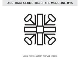 lineart geométrico línea forma monoline resumen vector diseño libre