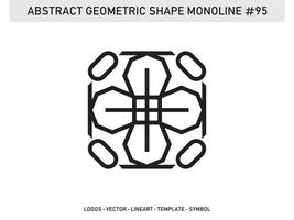 lineart geométrico línea forma monoline resumen vector diseño libre