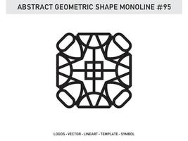 Geometric Lineart Line Shape Monoline Abstract Vector Design Free