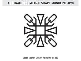 Monoline Abstract Geometric Lineart Line Shape Free Vector Design
