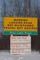 Logging Warning Sign Saskatchewan North photo