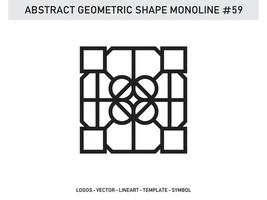 Geometric Monoline Shape Abstract Free Vector