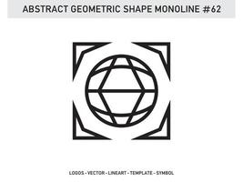 Geometric Monoline Lineart Line Shape Abstract Free Vector