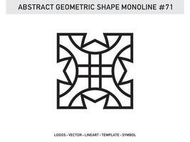 Abstract Geometric Monoline Lineart Line Vector Shape Free