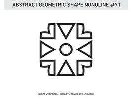 Abstract Geometric Monoline Lineart Line Vector Shape Free