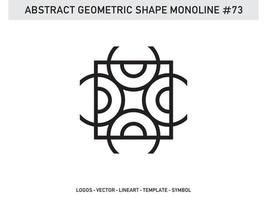 Abstract Geometric Monoline Lineart Line Vector Shape Free