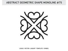 Abstract Geometric Monoline Lineart Line Vector Shape Free