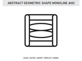 ornamento geométrico monoline forma línea abstracta vector libre