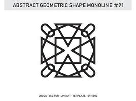 lineart geométrico línea forma monoline resumen vector diseño libre