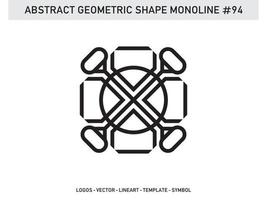 Geometric Lineart Line Shape Monoline Abstract Vector Design Free