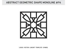 lineart geométrico línea forma monoline resumen vector diseño libre