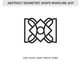 Geometric Monoline Shape Abstract Free Vector