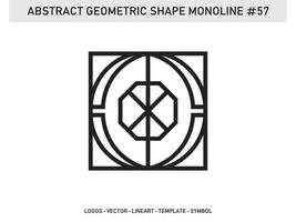 Geometric Monoline Shape Abstract Free Vector