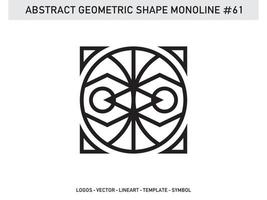 Geometric Monoline Lineart Line Shape Abstract Free Vector