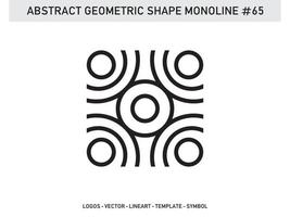 Geometric Monoline Lineart Line Shape Abstract Free Vector