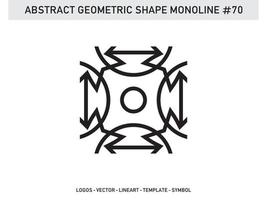 abstracto geométrico monoline lineart línea forma vector libre