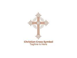 The Cross is a Symbol of Catholic Christianity Religion The Church of Jesus Design Icon vector