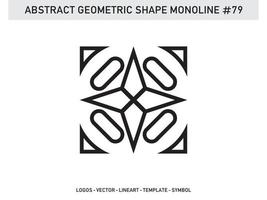 abstracto geométrico monoline lineart línea forma vector libre