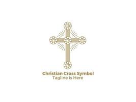 The Cross is a Symbol of Catholic Christianity Religion The Church of Jesus Design Icon vector