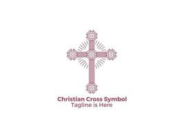 The Cross is a Symbol of Catholic Christianity Religion The Church of Jesus Design Icon vector