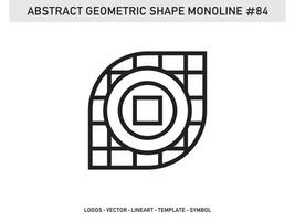 ornamento geométrico monoline forma línea abstracta vector libre