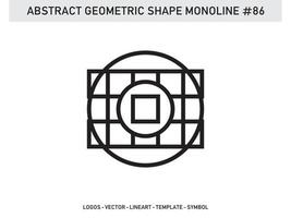 ornamento forma geométrica monoline línea abstracta vector libre