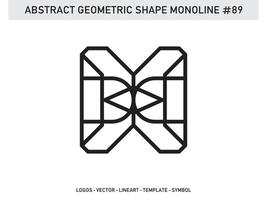 ornamento forma geométrica monoline línea abstracta vector libre