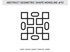 Geometric Lineart Line Shape Monoline Abstract Vector Design Free