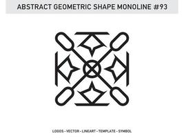 lineart geométrico línea forma monoline resumen vector diseño libre