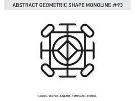 lineart geométrico línea forma monoline resumen vector diseño libre