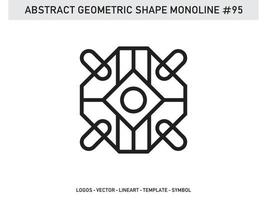 lineart geométrico línea forma monoline resumen vector diseño libre