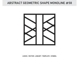 Geometric Monoline Shape Abstract Free Vector