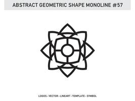 Geometric Monoline Shape Abstract Free Vector