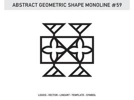 Geometric Monoline Shape Abstract Free Vector