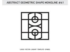 Geometric Monoline Lineart Line Shape Abstract Free Vector