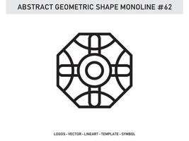 Geometric Monoline Lineart Line Shape Abstract Free Vector