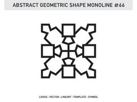 Abstract Geometric Monoline Lineart Line Shape Free Vector