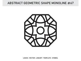 Abstract Geometric Monoline Lineart Line Shape Free Vector