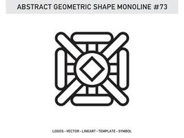 Abstract Geometric Monoline Lineart Line Vector Shape Free