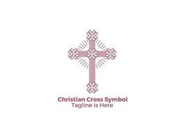 The Cross is a Symbol of Catholic Christianity Religion The Church of Jesus Design Icon vector