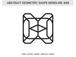 ornamento forma geométrica monoline línea abstracta vector libre