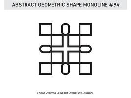 lineart geométrico línea forma monoline resumen vector diseño libre