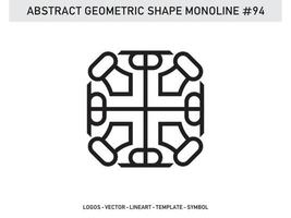 lineart geométrico línea forma monoline resumen vector diseño libre